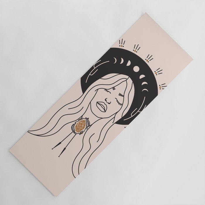 Desert Angel in Black & Cream Yoga Mat Gallery Image 1