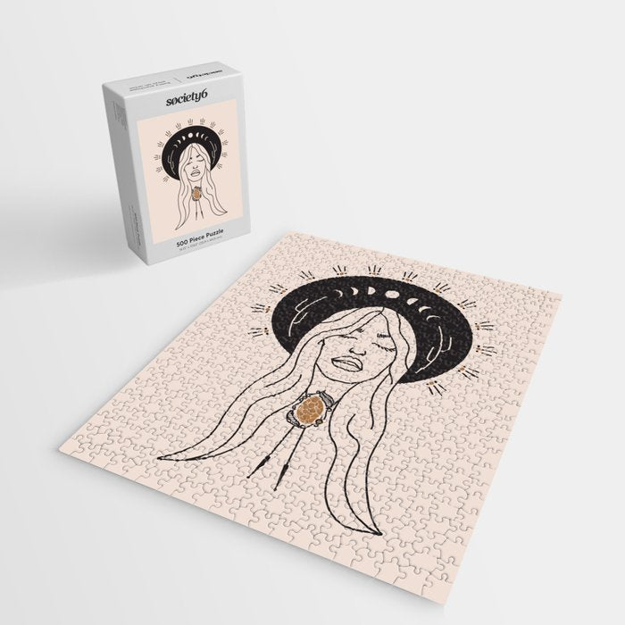 Desert Angel in Black & Cream Jigsaw Puzzle Gallery Image 2