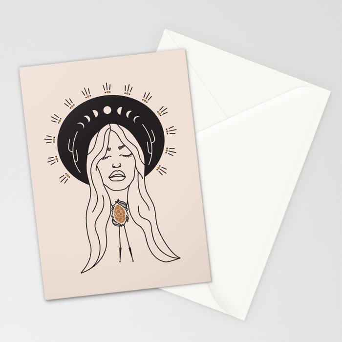 Desert Angel in Black & Cream Stationery Card Gallery Image 2