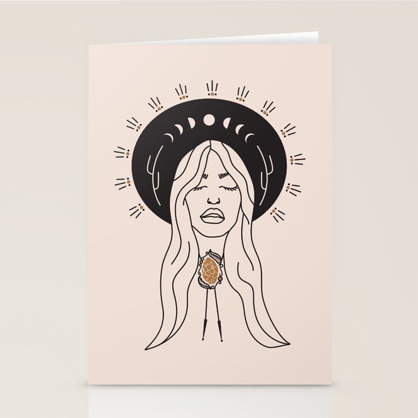 Desert Angel in Black & Cream Stationery Card Gallery Image 1