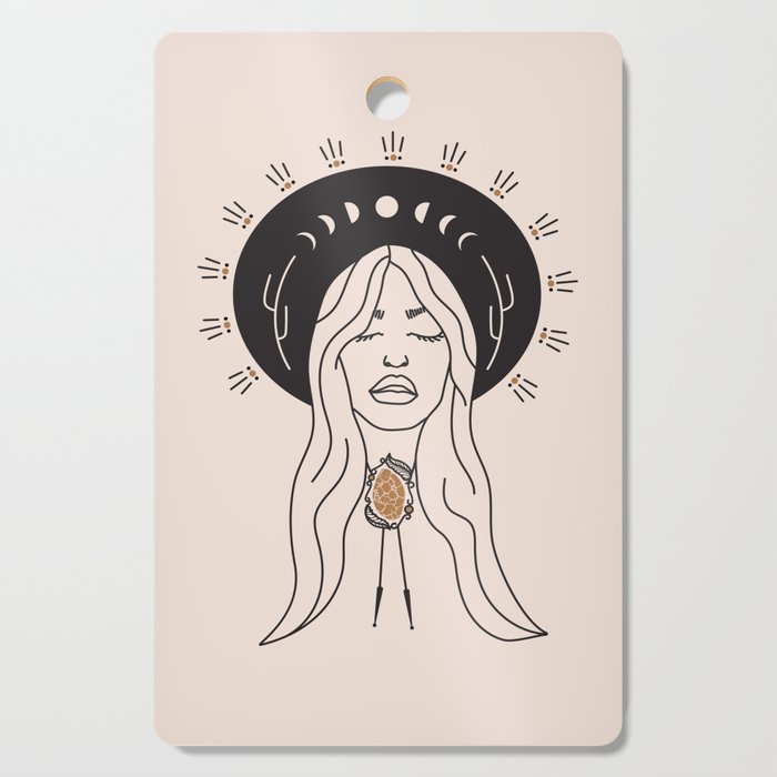 Desert Angel in Black & Cream Cutting Board Gallery Image 1