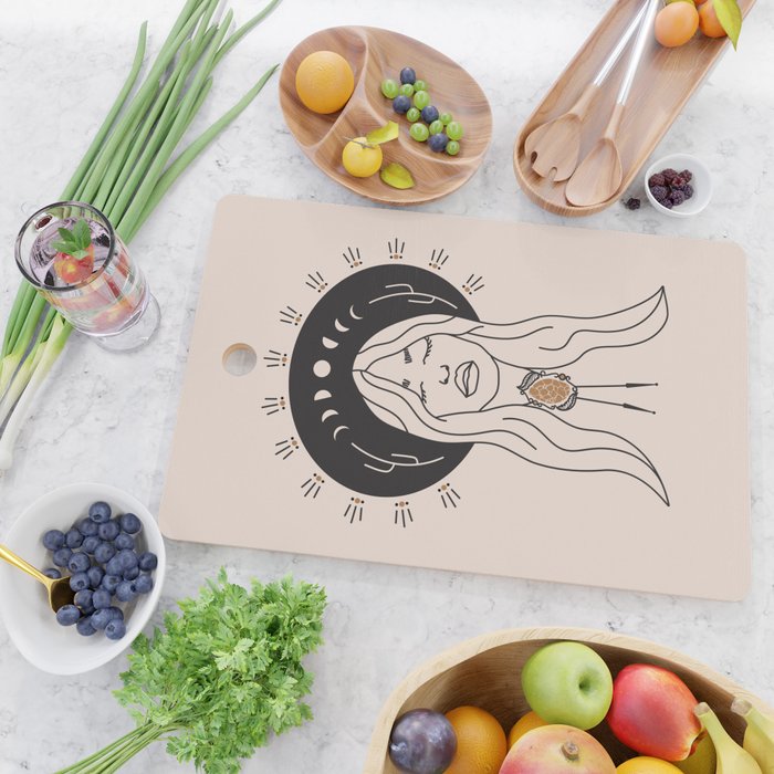 Desert Angel in Black & Cream Cutting Board Gallery Image 2