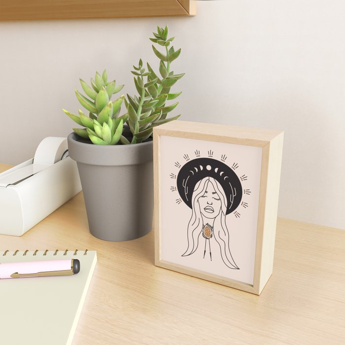 Desert Angel in Black & Cream Mini Art Print Gallery Image 2