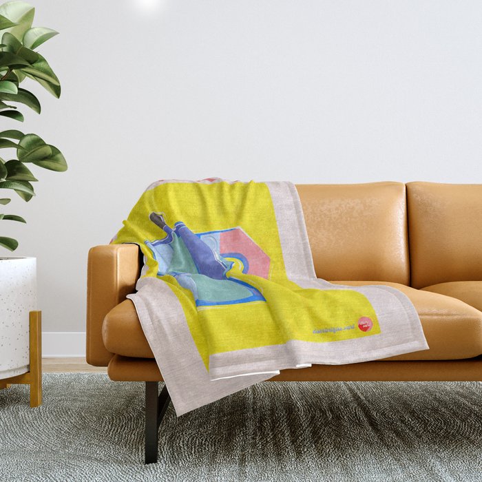 Buongiorno - Bold Retro Italian Coffee Maker Throw Blanket Gallery Image 1