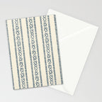 oceania vertical stripes - navy blue on cream Stationery Card Gallery Image 2