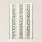oceania vertical stripes - navy blue on cream Stationery Card Gallery Image 2