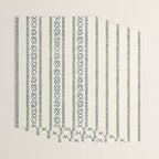 oceania vertical stripes - navy blue on cream Wrapping Paper Gallery Image 3