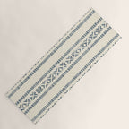 oceania vertical stripes - navy blue on cream Yoga Mat Gallery Image 1