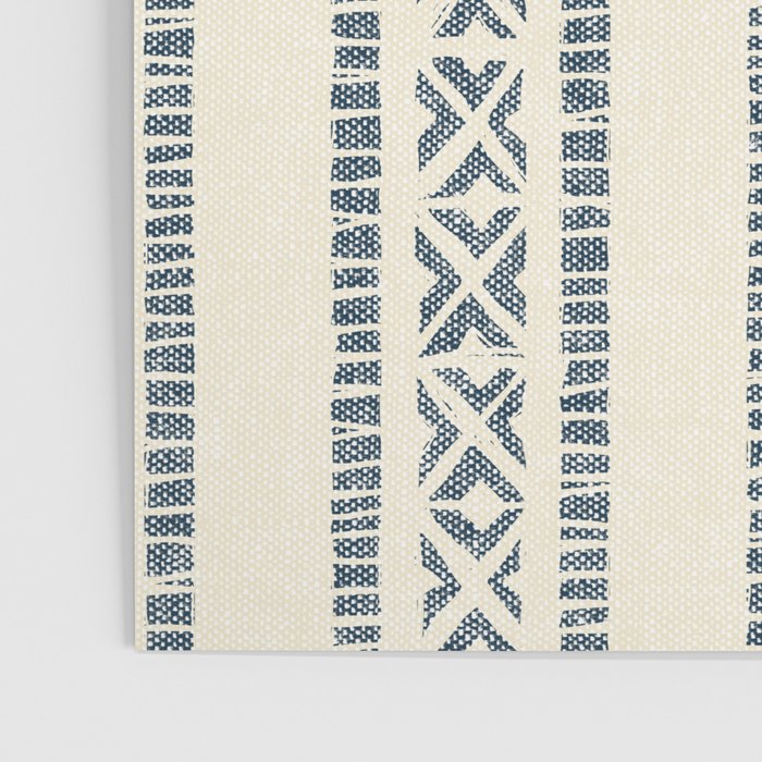 oceania vertical stripes - navy blue on cream Poster Gallery Image 3