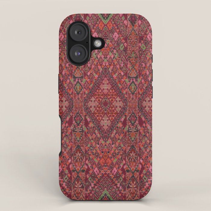 Vibrant Moroccan Kilim Pattern iPhone Case Gallery Image 1