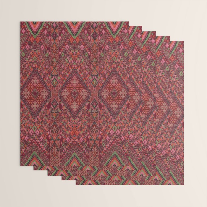 Vibrant Moroccan Kilim Pattern Wrapping Paper Gallery Image 3