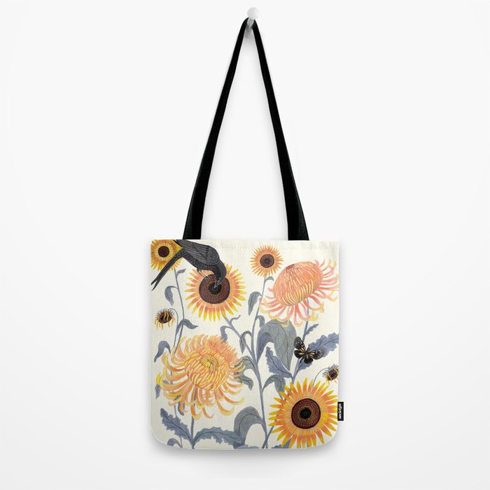 Crysanthmums and Sunflowers Tote Bag Gallery Image 2