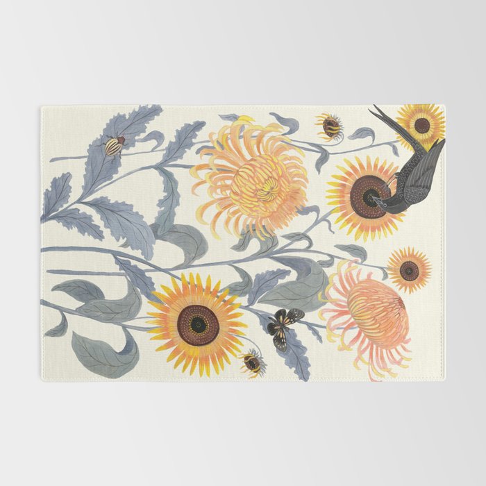 Crysanthmums and Sunflowers Rug Gallery Image 2