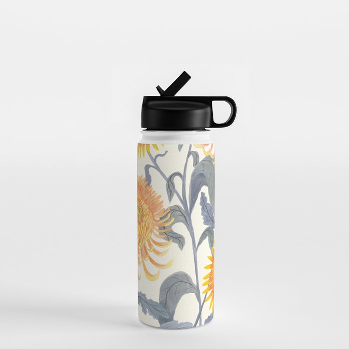 Crysanthmums and Sunflowers Water Bottle Gallery Image 1
