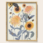 Crysanthmums and Sunflowers Serving Tray Gallery Image 1