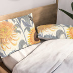 Crysanthmums and Sunflowers Pillow Sham Gallery Image 2