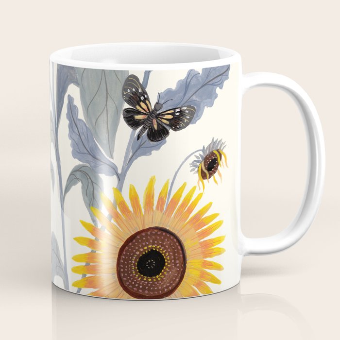 Crysanthmums and Sunflowers Coffee Mug Gallery Image 1