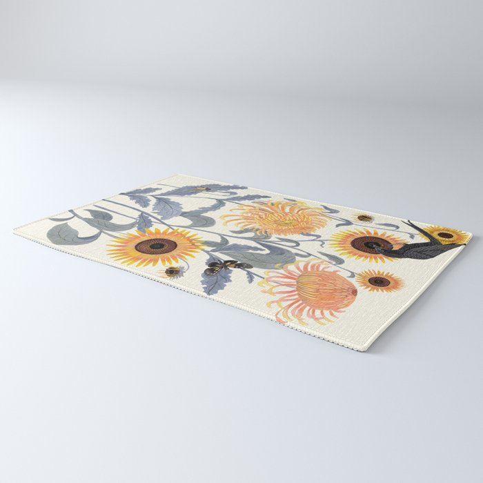 Crysanthmums and Sunflowers Rug Gallery Image 3