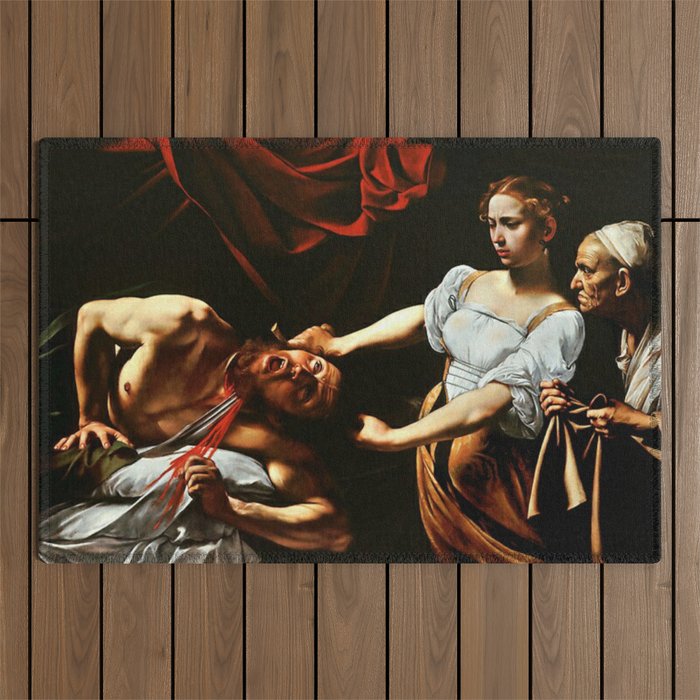 Caravaggio - Judith Beheading Holofernes Outdoor Rug Gallery Image 1