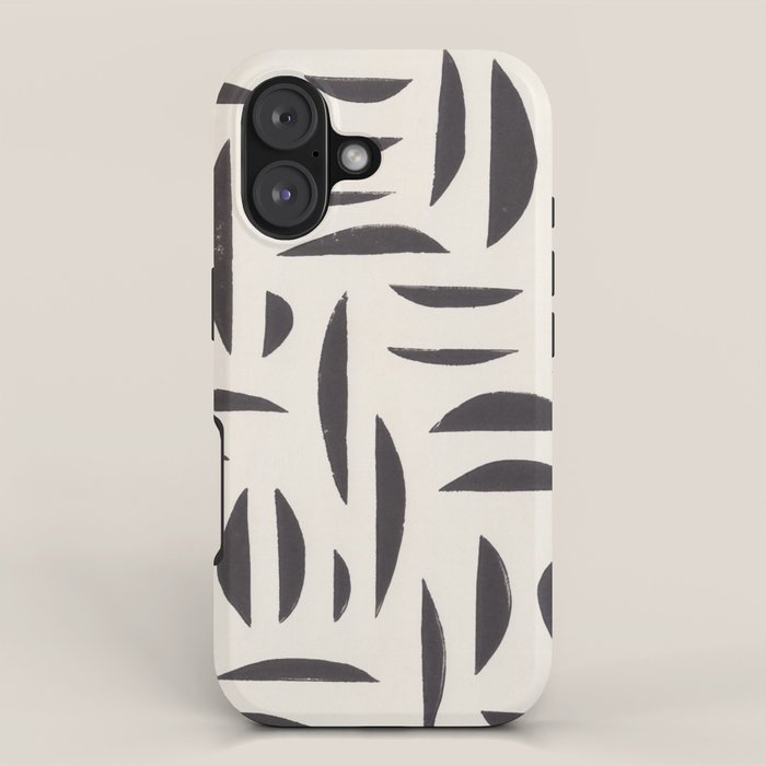 Linocut Abstract #4 iPhone Case Gallery Image 1