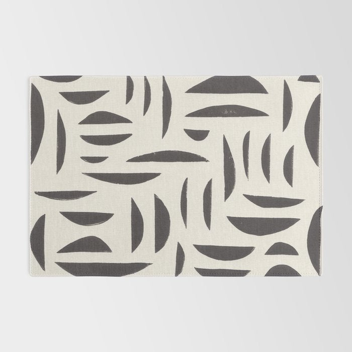 Linocut Abstract #4 Rug Gallery Image 2