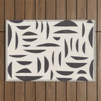 Linocut Abstract #4 Outdoor Rug Gallery Image 1