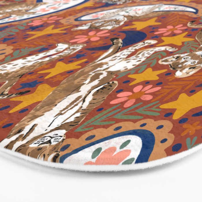 Celestial Sunset Leopard Cubs Bath Mat Gallery Image 3