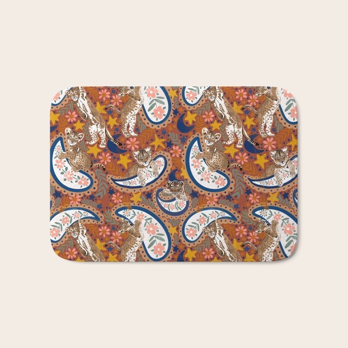 Celestial Sunset Leopard Cubs Bath Mat Gallery Image 1