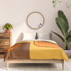 Retro 70s Style Geometric Design 747 Scandi Autumn Comforter Gallery Image 3