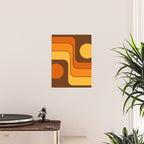 Retro 70s Style Geometric Design 747 Scandi Autumn Poster Gallery Image 2
