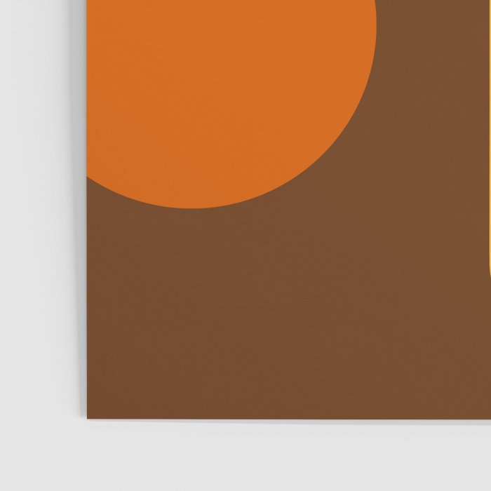 Retro 70s Style Geometric Design 747 Scandi Autumn Poster Gallery Image 3