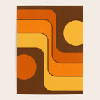 Retro 70s Style Geometric Design 747 Scandi Autumn Poster Gallery Image 4