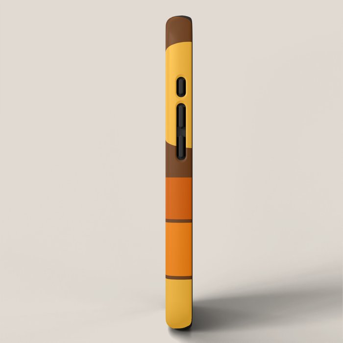 Retro 70s Style Geometric Design 747 Scandi Autumn iPhone Case Gallery Image 2