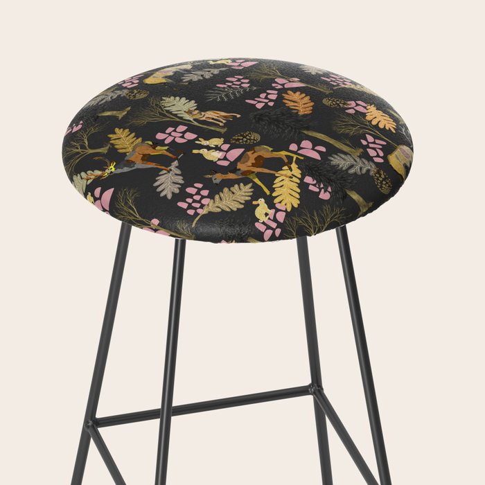 Colorful forest animals F Stool Gallery Image 2