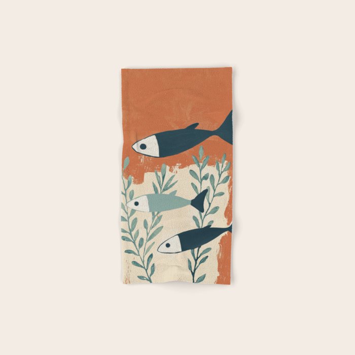 Three Swimming Fish Bath Towel Gallery Image 1