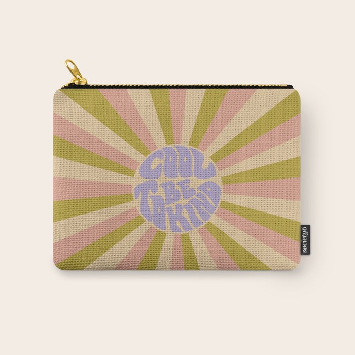 Cool to be Kind - Lilac, Green, Off-white Carry All Pouch Gallery Image 1