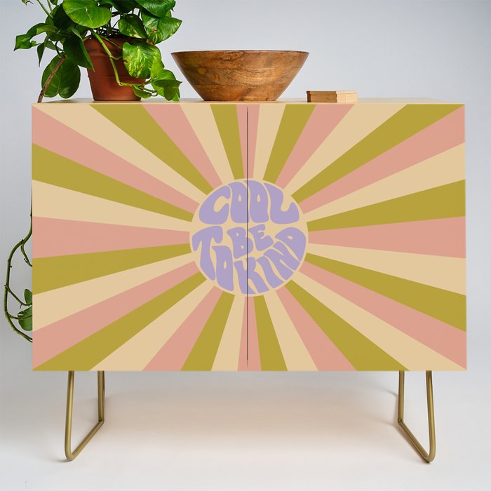 Cool to be Kind - Lilac, Green, Off-white Credenza Gallery Image 1