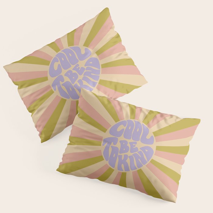 Cool to be Kind - Lilac, Green, Off-white Pillow Sham Gallery Image 3