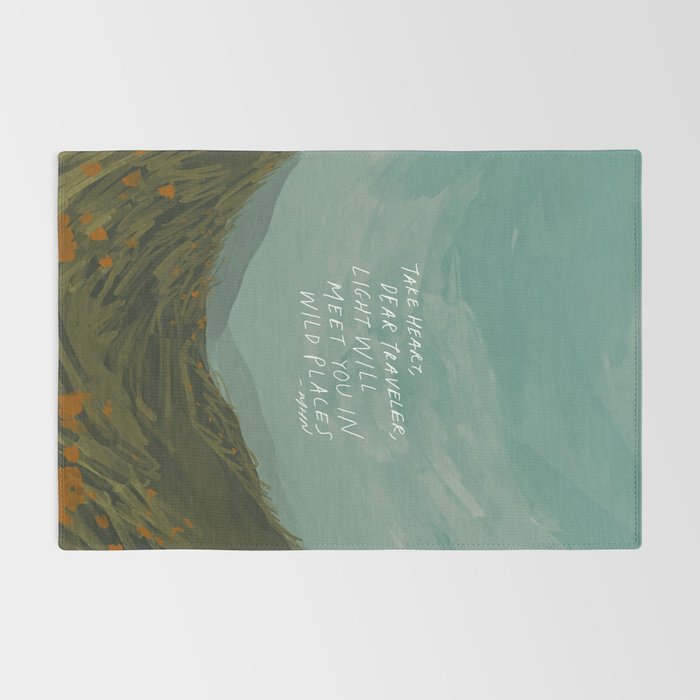 "Take Heart, Dear Traveller, Light Will Meet You In Wild Places." | Landscape Design Rug Gallery Image 2