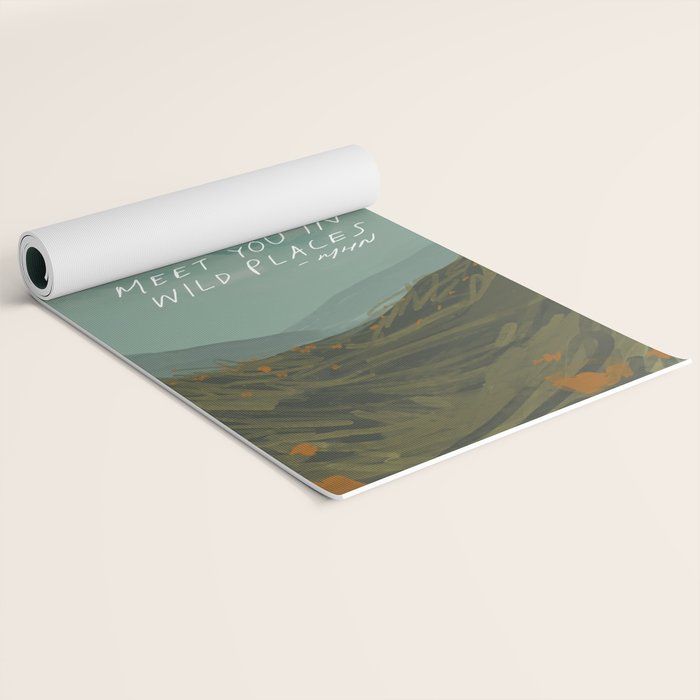 "Take Heart, Dear Traveller, Light Will Meet You In Wild Places." | Landscape Design Yoga Mat Gallery Image 2