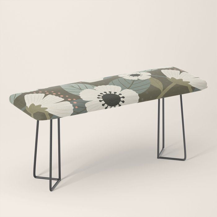 Flower Blossoms and Leaves Bench Gallery Image 1