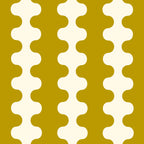 Wavy Stripes Ogee A-Go-Go Contemporary Pattern in Olive Yellow and Cream Coffee Mug Gallery Image 2