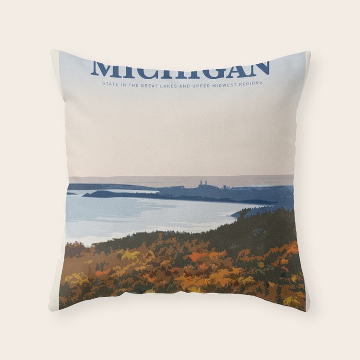 Visit Michigan Throw Pillow Gallery Image 6