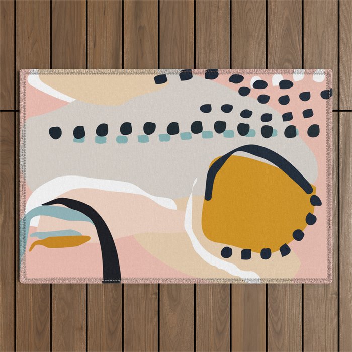 modern abstract Outdoor Rug Gallery Image 1
