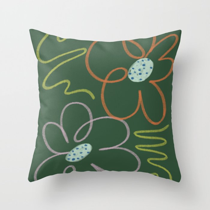 Flower Garden Throw Pillow Gallery Image 1