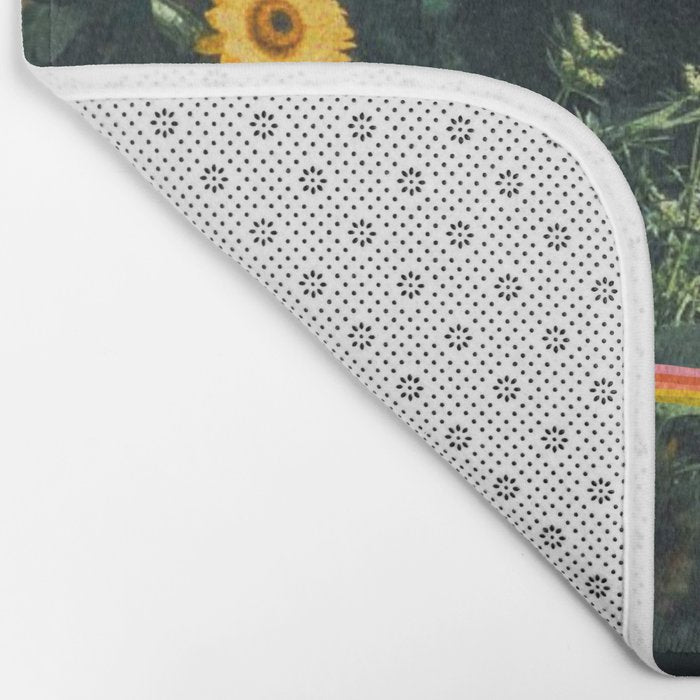 Autumn Sunflower Collage Bath Mat Gallery Image 2