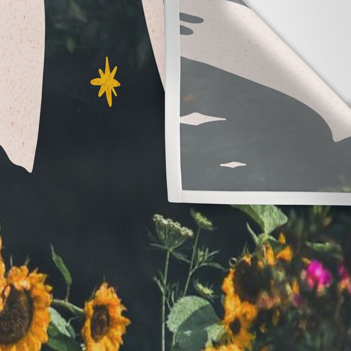Autumn Sunflower Collage Wall Tapestry Gallery Image 3