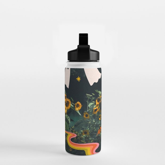 Autumn Sunflower Collage Water Bottle Gallery Image 2