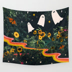 Autumn Sunflower Collage Wall Tapestry Gallery Image 4