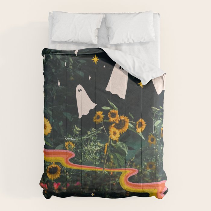 Autumn Sunflower Collage Comforter Gallery Image 1
